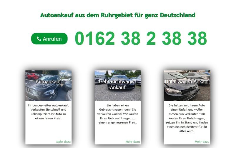 Autoankauf in Duisburg direkt ein konkretes Angebot für den Gebrauchtwagen