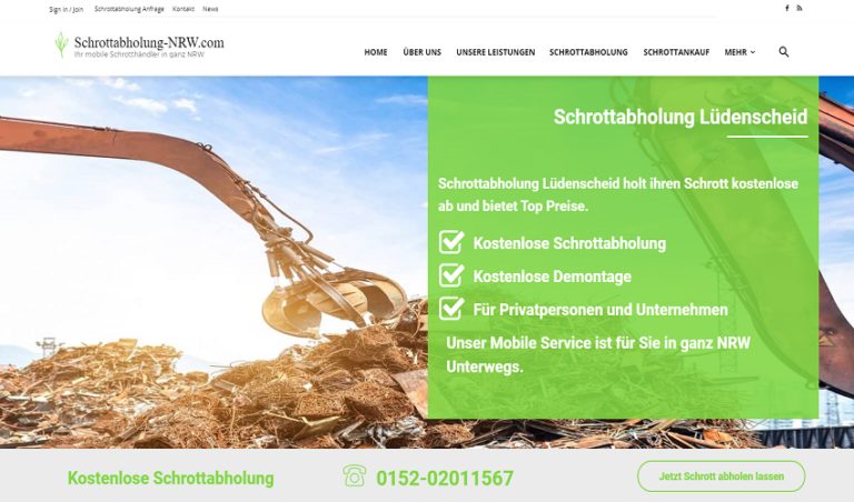 Schrottabholung Lüdenscheid bietet ihren Kunden kostenlose und schneller Service