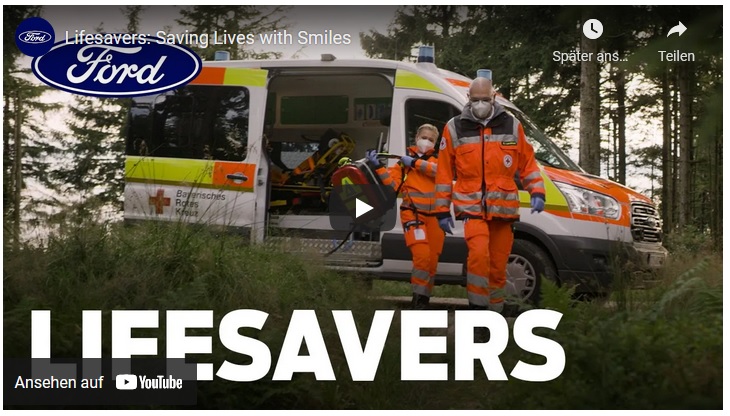 Menschlichkeit und Opferbereitschaft – Kurzfilm von Ford zeigt Rettungshelfer des Bayerischen Roten Kreuzes