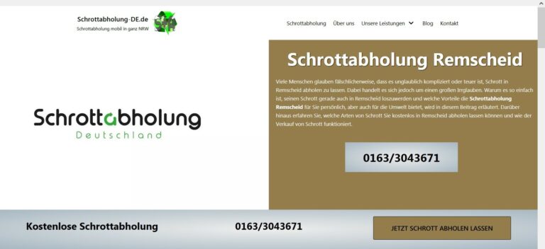Schrottabholung Lüdenscheid :  Schrott und Altmetall abholen lassen ordentliche Entsorgung garantiert