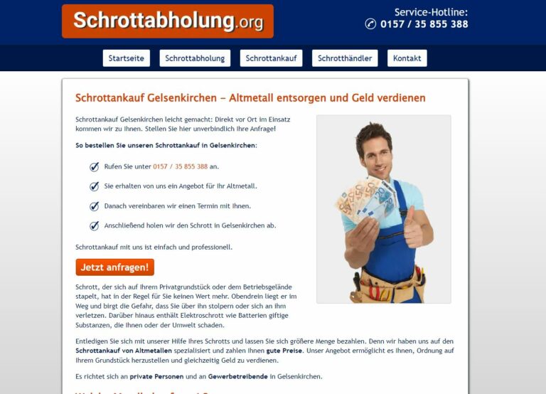 Der Schrottankauf Gelsenkirchen garantiert faire Preise und professionelles Schrott-Recycling
